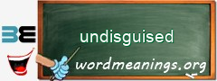 WordMeaning blackboard for undisguised